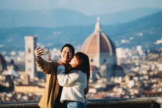 couple taking selfie